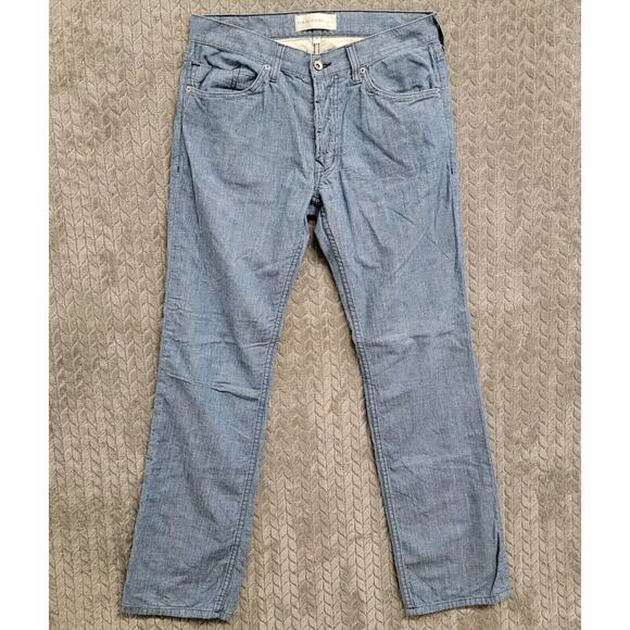 Habitual Chambray Blue Pants Womens Size 32x32 For Ladies Button Fly - Picture 1 of 10